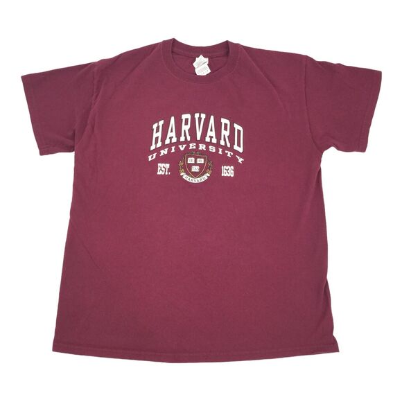 Harvard University Graphic Print Short Sleeve T-Shirt Size Medium Womens Top M - Picture 1 of 6